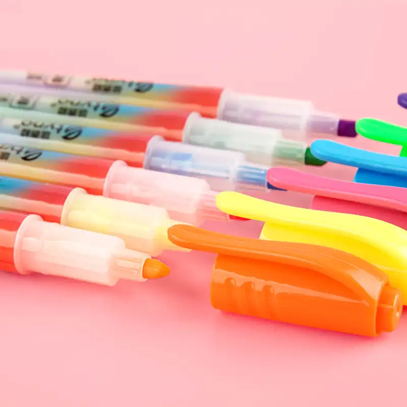 Kentew 6PCS Practical Colorful Student Creative Stationery Double Head Marker Pen Permanent Markers