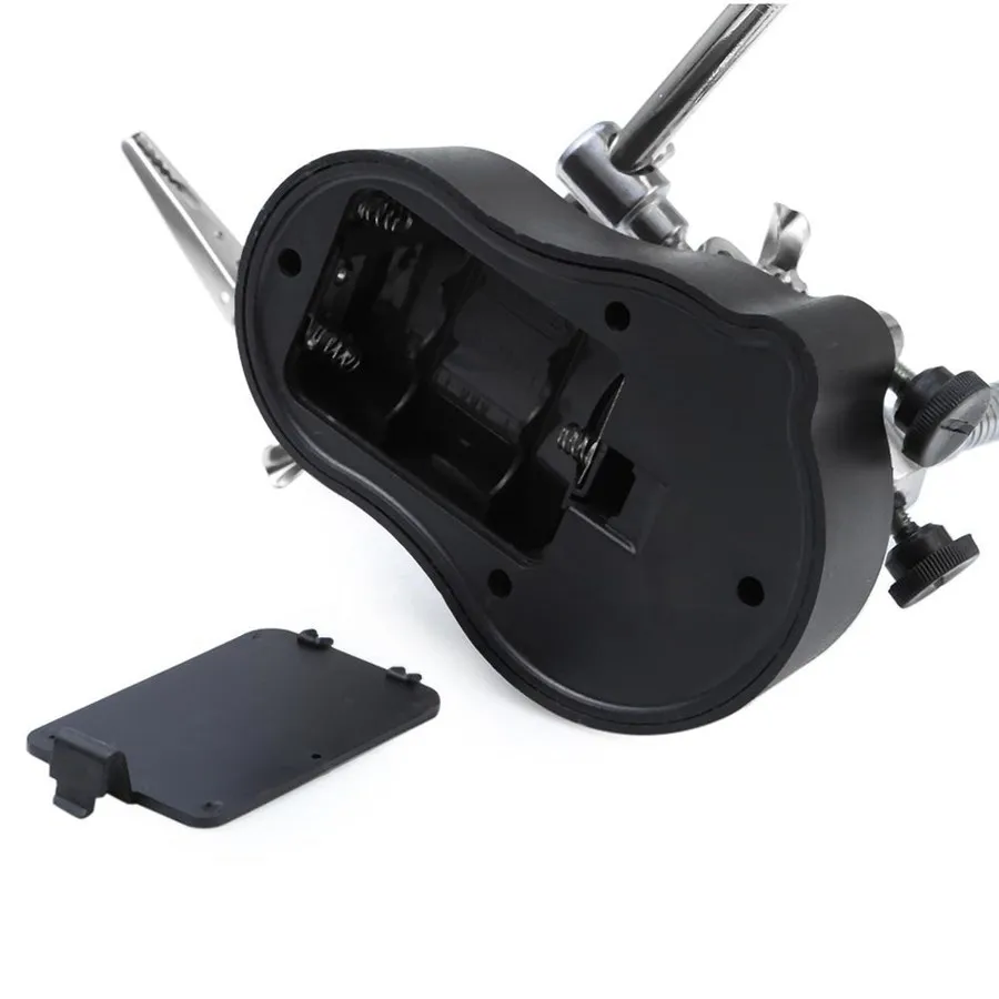 Cena Hilda wielofunkcyjny klips urządzenie powiększające elektryczne żelazko szkło powiększające stały styl pulpit lupy 3.5X 12X z LED światła