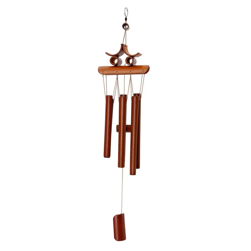 Bambú viento Chime Windchime Feng Shui con anillo colgante jardín patio decoración hogar Decoración artesanía buena suerte mascota regalo
