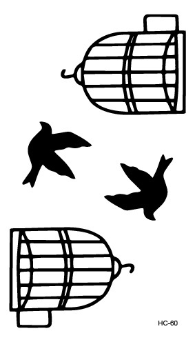 Classic Black Tatoo Cat Bird Fake Tattoo Tatuajes Hand Tatouage Body Waterproof Temporary Tattoo Sticker Small Taty