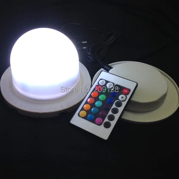 

12cm induction charge waterproof colours change wireless led lighting control system for event or wedding