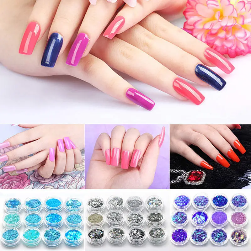 Buy 3D Shell Glitter Nail Polish Transparent Glimmer