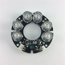 Dia.22-Dia.52mm Infrared 6 IR LED board for CCTV cameras night vision DC12V power supply for 60size housing.