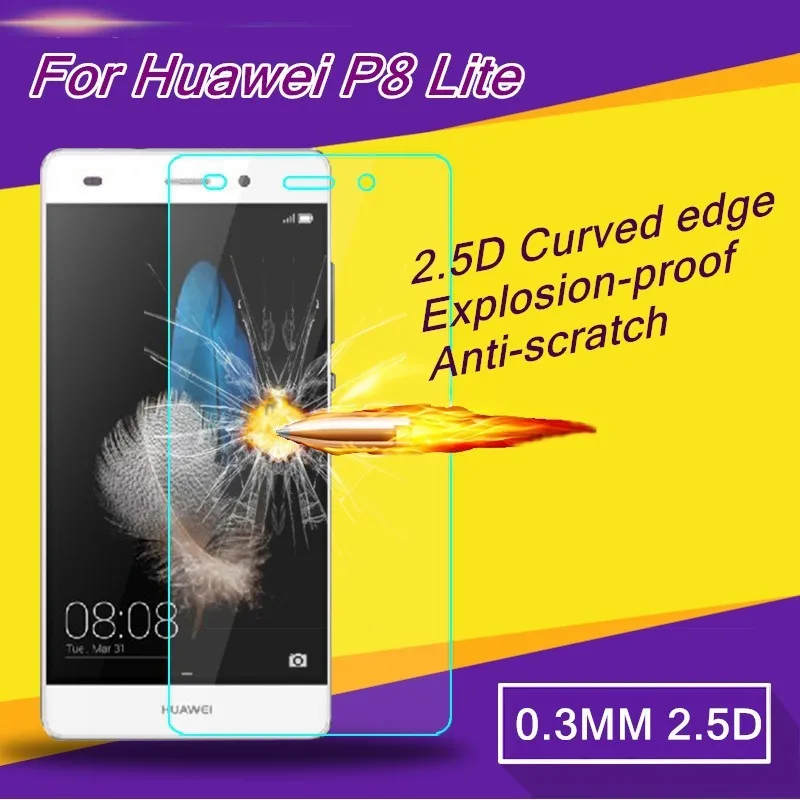 Высококачественная закаленная стеклянная Защитная пленка для Huawei P8 Lite HD