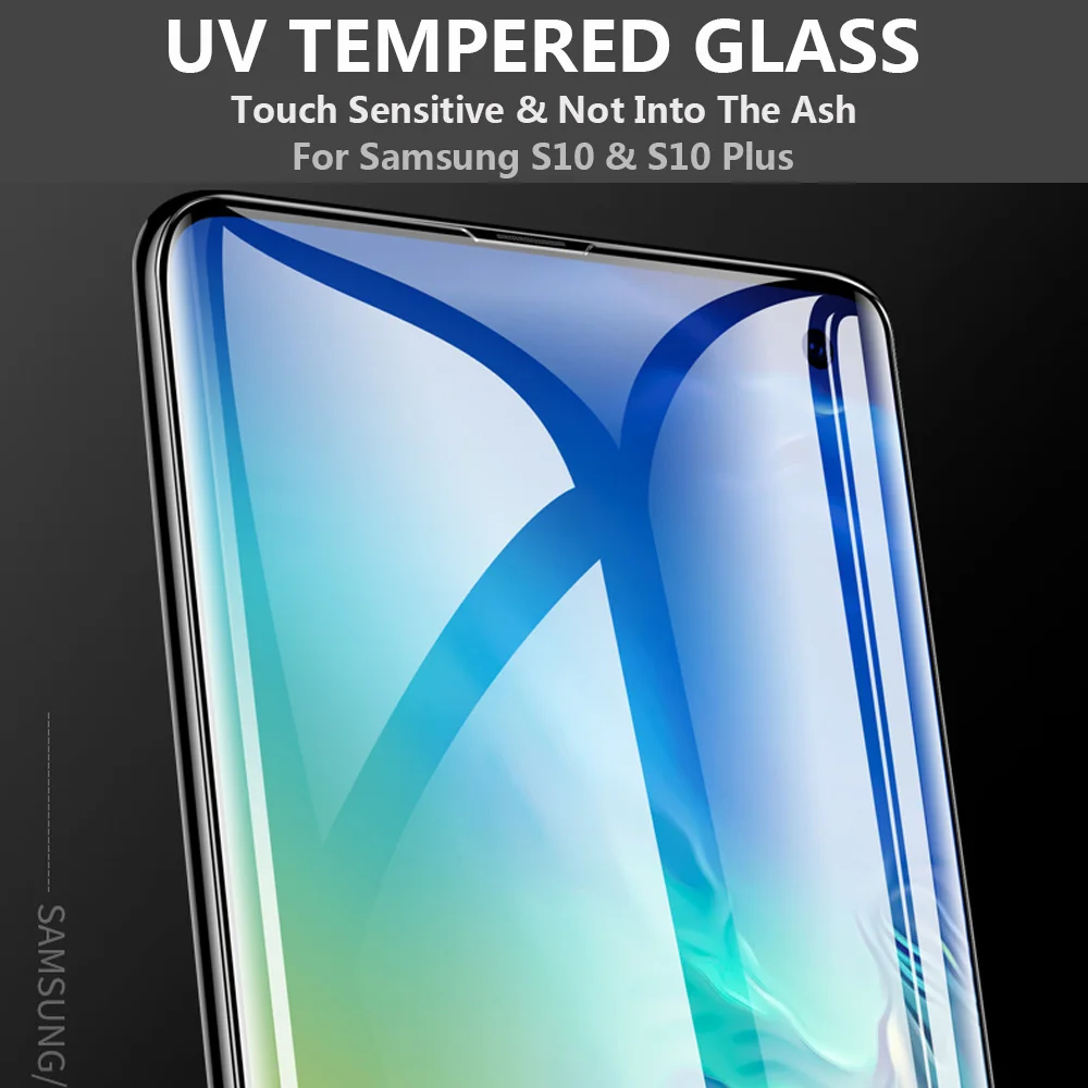 10D УФ нано жидкое закаленное стекло для Samsung Galaxy S7 EDGE S8 S9 S10 PLUS Note 8 9 полное покрытие