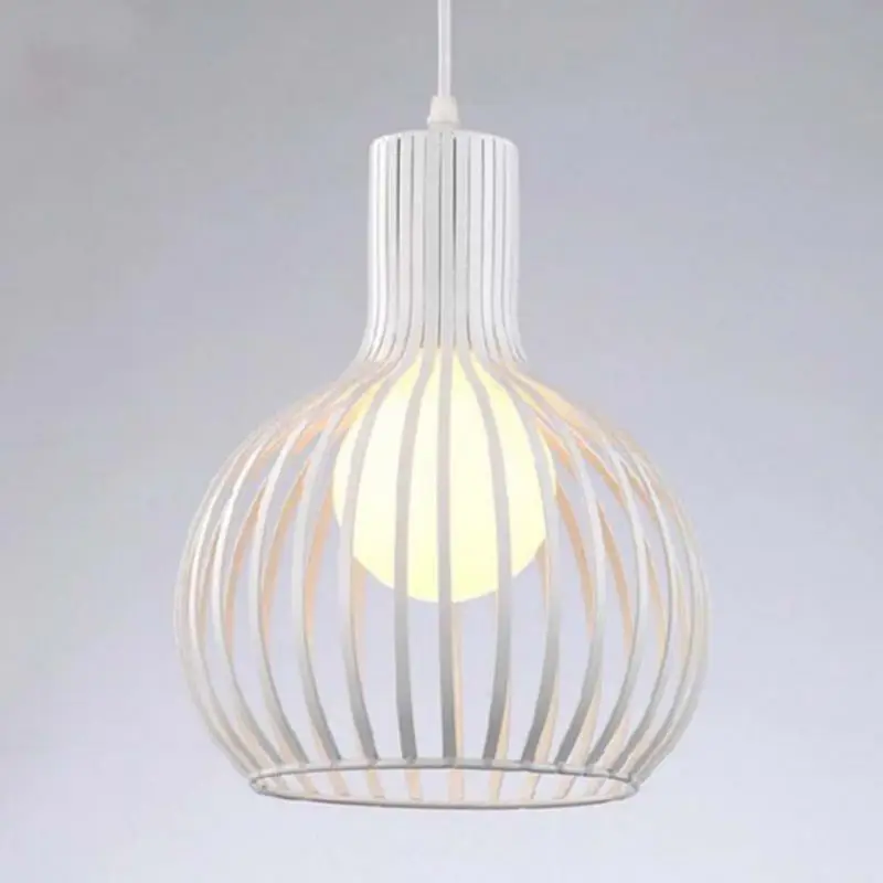 ФОТО Vintage Industrial E27 Bulb DIY Iron Bird Cage Ceiling Lamp Light Pendant Chandelier Cafe Home Art Indoor Decor