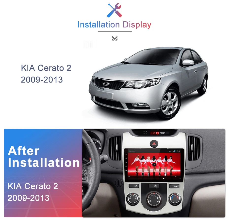 Flash Deal Junsun 2G+32G Android 8.1 Car Radio Multimedia Video Player Navigation GPS For KIA Cerato 2 2008-2013 audio player 2 din no DVD 4