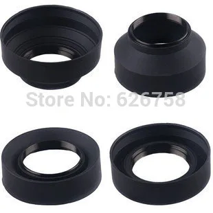 

NEW 52mm 52 Rubber 3in1 3-stage Collapsible Lens Hood for Canon Nikon
