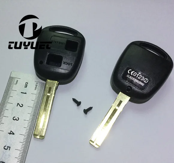 20PCS Remote Key Shell 2 Buttons For Toyota TOY48 (Short) Blade 40mm