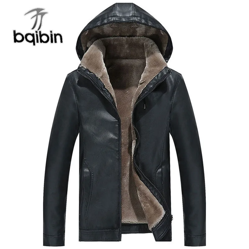 

2019 Winter Men's Leather Jacket Warm Thick PU Coat Male Thermal Fleece Jackets Faux Leather Men Brand Clothing 3XL Plus Size