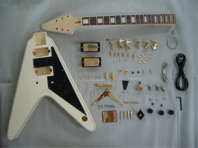 flying v bass guitar kit