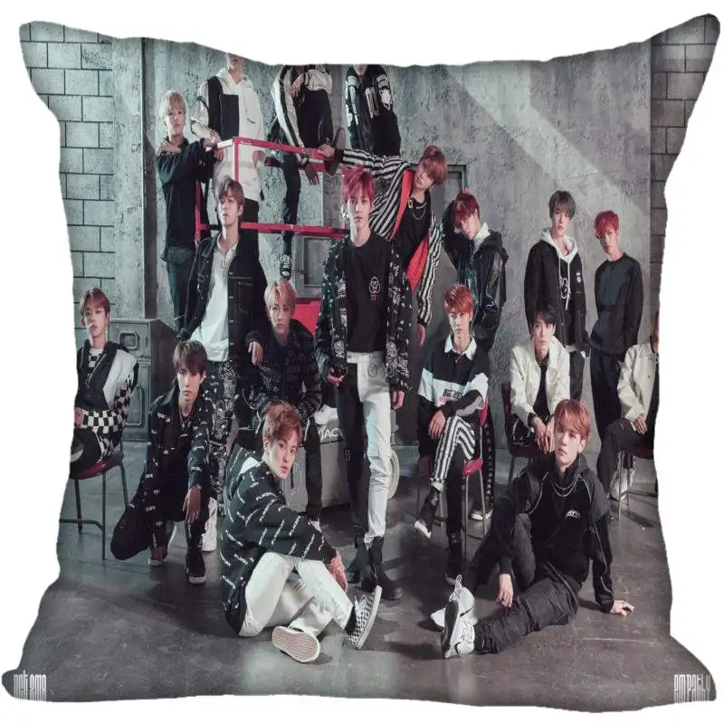 Новые Заказные наволочки KPOP NCT, квадратная шелковая наволочка с принтом, домашние декоративные Сатиновые Наволочки на молнии(одна сторона - Цвет: 18