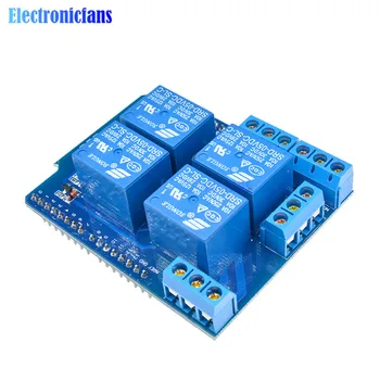 

DC 5V 4 Channel Relay Swtich Expansion Drive Module LED indicator Development Board Relay Shield V2.0 for Arduino UNO R3 One