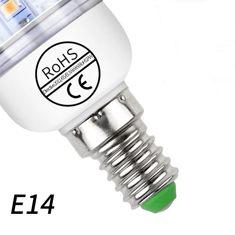 CanLing Led Bulb E27 Ampoule Led E14 220V Lamp Corn Bulb Light Candle SMD 5730 Led 3W 5W 7W 9W 12W 15W 20W Home Chandelier Light - Испускаемый цвет: E14 Base