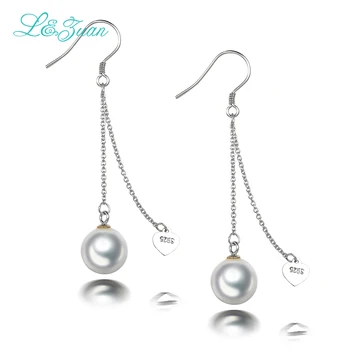 S925 Silver Round Seashell pearl Elegant and Graceful Drop Earring