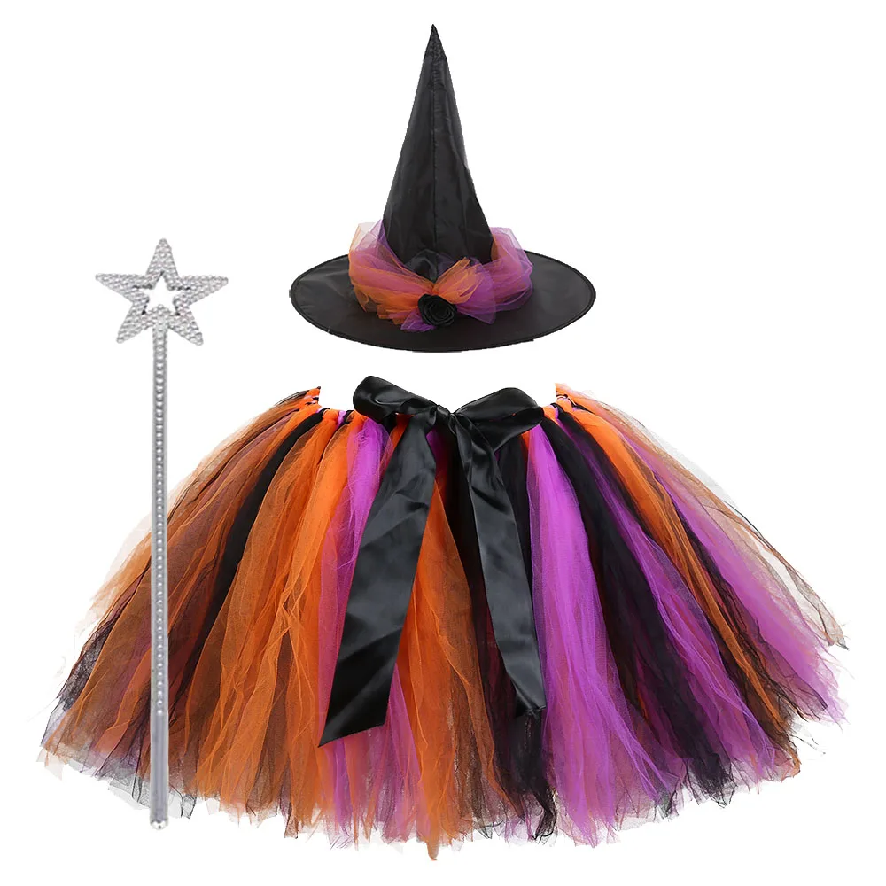Mom and Daughter Matching Outfits Christmas Tutu Skirt Women Girls Halloween Wizard Witch Cosplay Skirt Family Matching Costume (1)