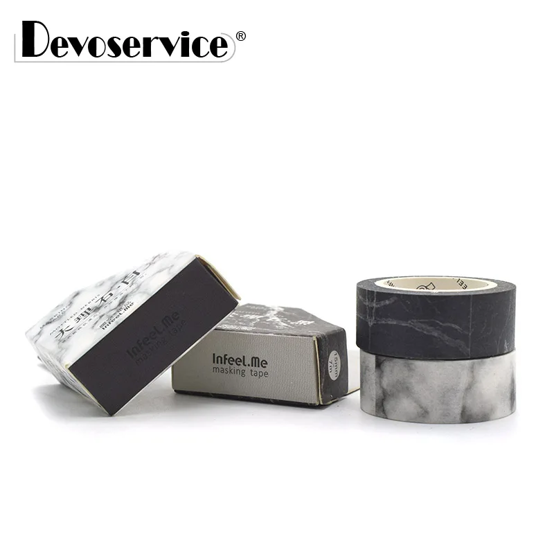 

1Pcs Decorative Stickers Marble Art Tape Handmade DIY Washi Tape Nature Scrapbooking Sticker 7m Label Masking Adhesive Tapes
