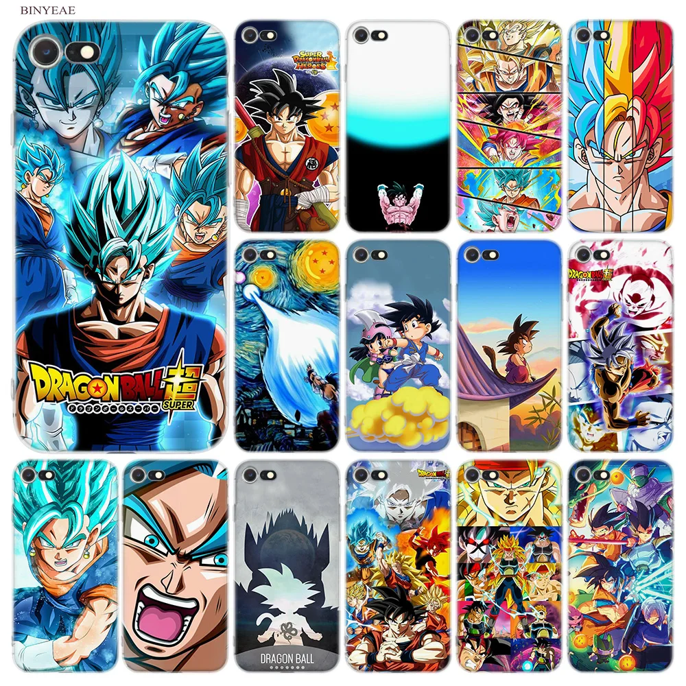 

BINYEAE Soft Styles TPU Silicone Case Cover Coque for Apple iPhone 7 8 Plus Dragon Ball Z Goku DragonBall Super Cartoon Case New