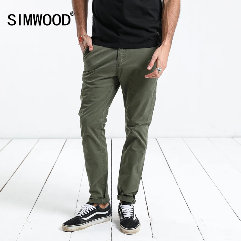SIMWOOD 2019 весенние штаны для мужчин Slim Fit Smart повседневное высокое качество