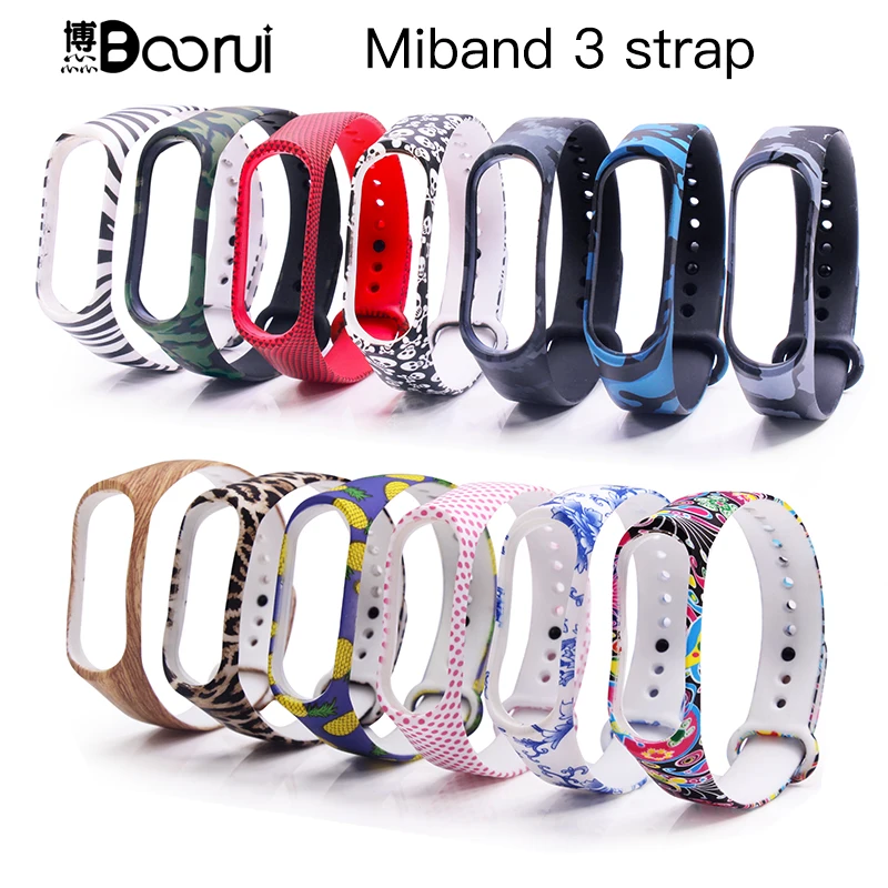 Браслет BOORUI для Xiaomi mi3, браслет Miband 3, Сменные аксессуары mi3, цветной браслет, ремень для miband3