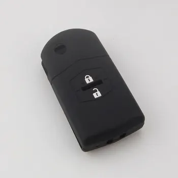 

2 Button Flip Key Remote Fob Protecting Bag Silicone Case for Mazda 3 5 6 CX7 CX9 RX8 MX5 MPV