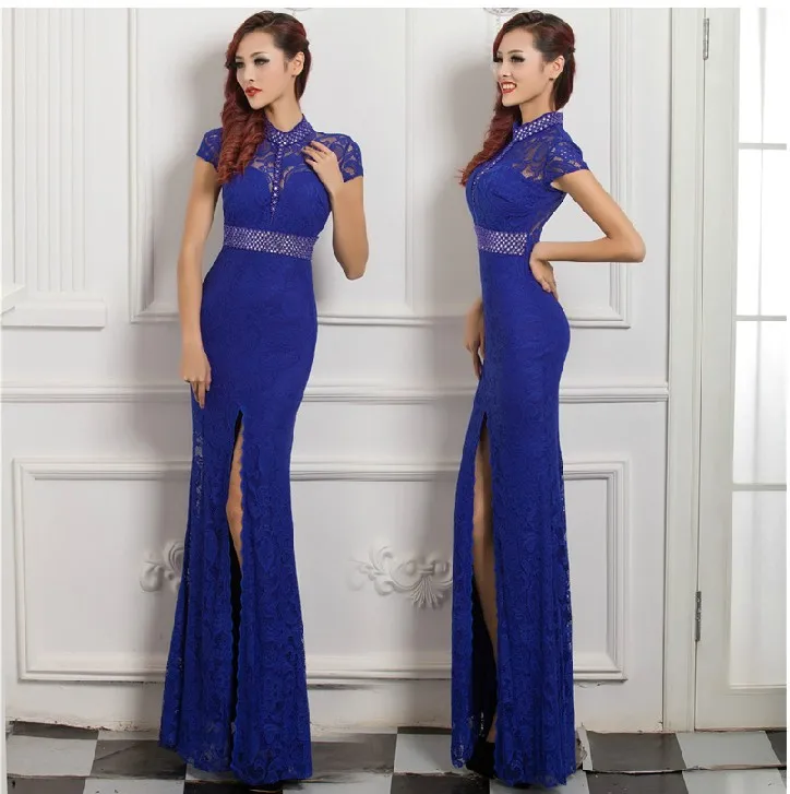2017 Real Picture Lace Party gowns Long Evening