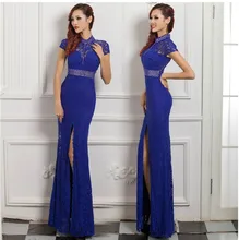 Picture Lace Party gowns Long Evening