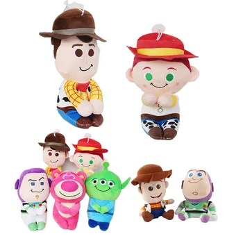 

Stuffed Disney Movie Toy Story Plush Dolls For Kids Birthday Gift Bag Decor 20CM Bear Lotso Alien WOODY JESSIE BUZZ Pendant Toys