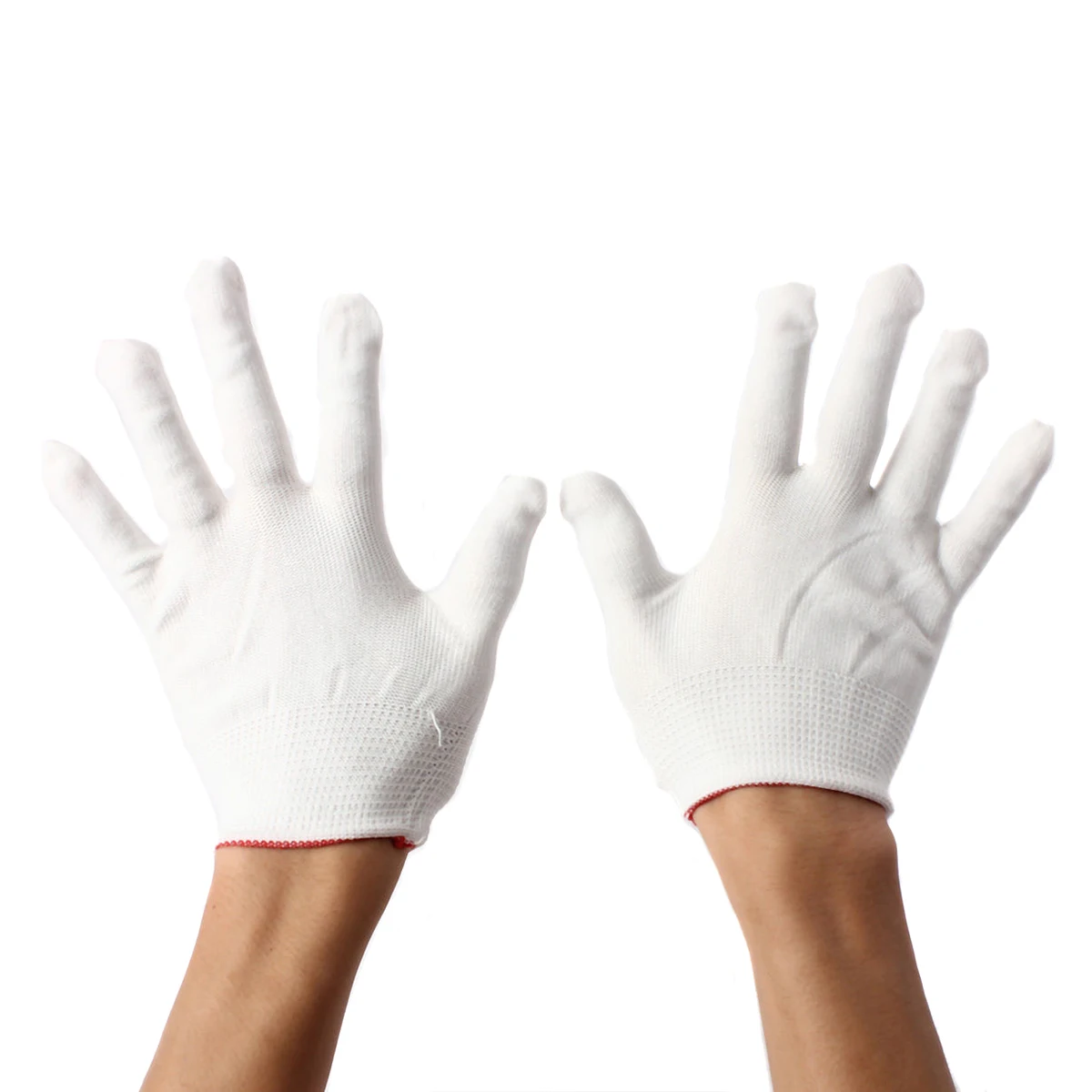 Black/White 2/4/10 Pairs Antistatic Gloves ESD PC Electronic Nylon Knit Working Safety Grip Anti Static Glove