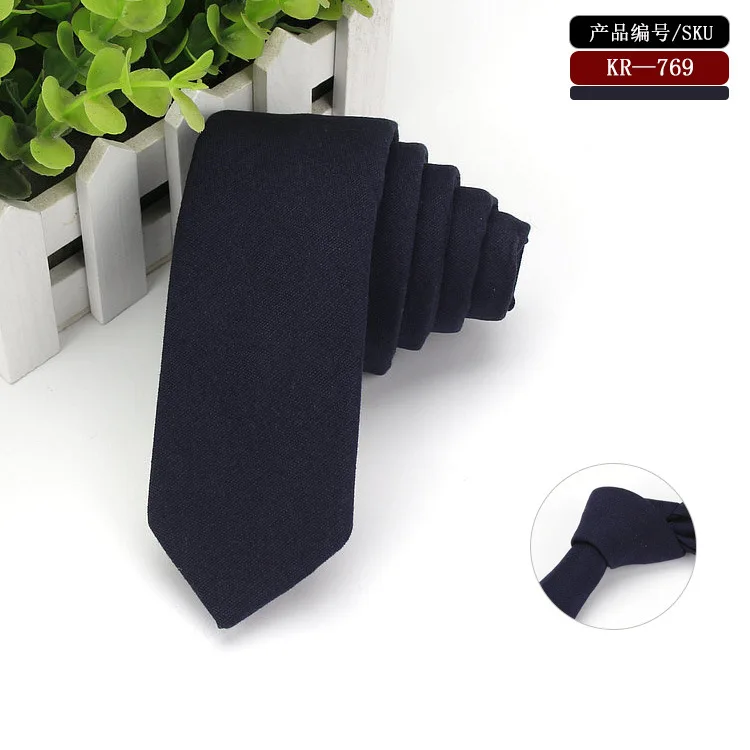 

Men's Skinny Necktie Tie Textured and Distressed Finish 100% Linen Tie