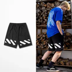 2019 новые модные летние шорты в стиле ретро Для мужчин граффити печати для отдыха короткие мужские брюки улица хип-хоп шорты в уличном стиле