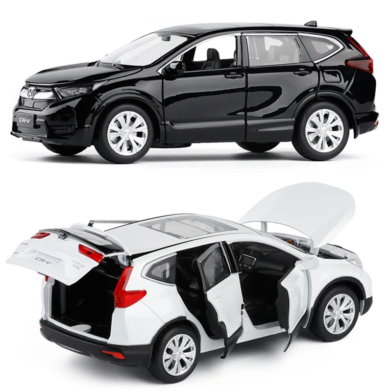 1//32 Honda CRV WhiteCar Model SUV Alloy Car Toys With Light/&Sound Children Gift