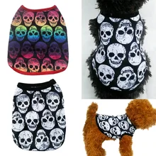 1 шт., голова черепа, теплая, крутая, собака, кошка, кошка, Одежда для животных для щенков, маленькая собака, кошка, одежда для домашних животных, жилет, футболка, одежда