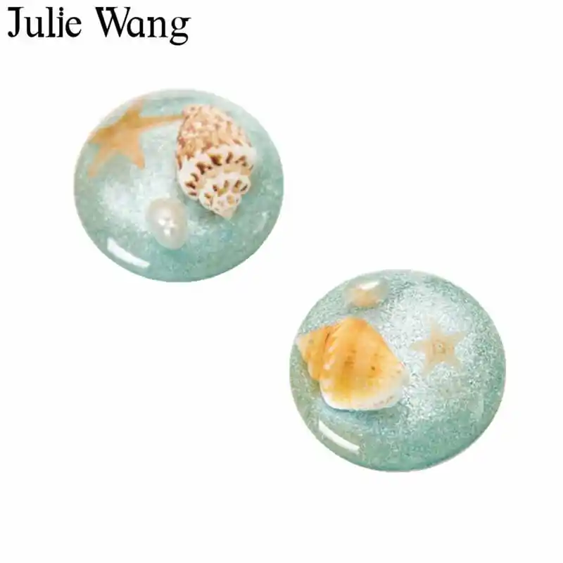 Julie Wang 5 шт. 20/25 мм Разноцветные морские раковины морская Морская звезда Пляжная