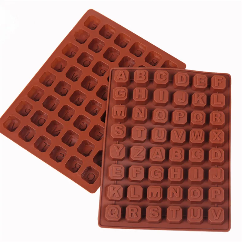 

48-Letters English Alphabet Silicone Chocolate ice Mold (random color) Handmade DIY Ice Lattice Mold Handmade Soap Molds