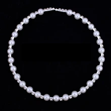 6 мм слоновой кости жемчуг и Rhinstone Кристалл Диаманте памяти проволочный чокер свадебное ожерелье