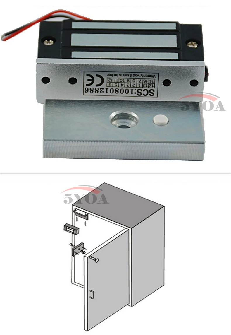 12V Электронный замок для ящика Электрический магнитный замок шкафа Дверные замки 60 кг 100lbs усилие Электромагнитная мини M60