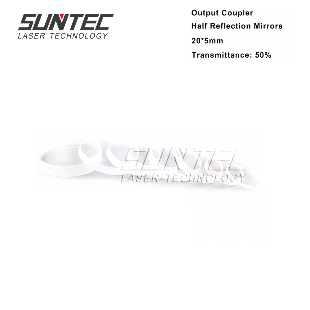 

Suntec Laser 1064nm Output Coupler Half Reflection Mirrors DIA.20mm THK.5mm T50 for YAG Laser Marking Welding Machines