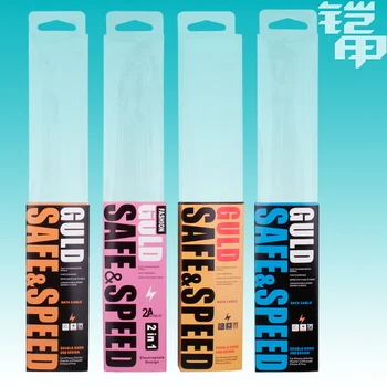 

Transparent PVC plastic box Packaging Box For Cell Phone USB Cable For iPhone7/7plus 1m USB Cable 400PCS KJ-571