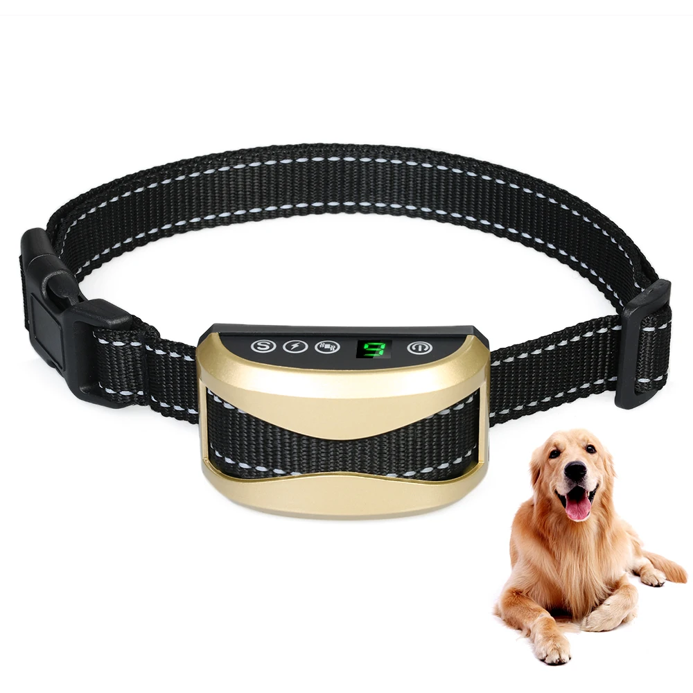 

Rechargeable Training Collar Anti-Barking Collar with Beep/Vibration/Harmless Shock Modes for Stop S M L D Bark Control Collar