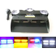 AMBER96W High power 16 Led amber light bar Car dash strobe flashing Emgergency Warning Police Fireman daytime work lamp light