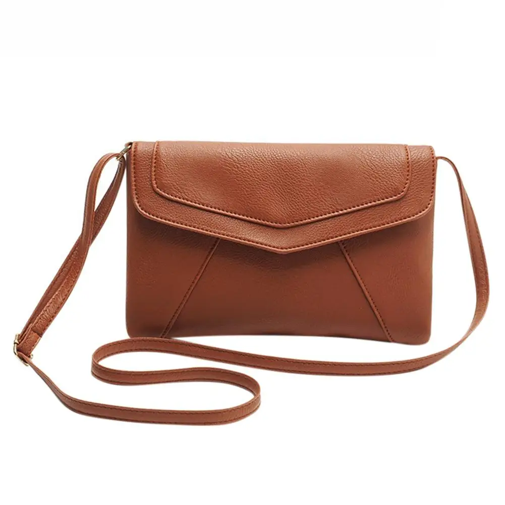 

Yfashion Women Envelope Bag Solid Color Messenger Flap Bag For Girl Ladies PU Leather Shoulder Bag Casual Crossbody Bag
