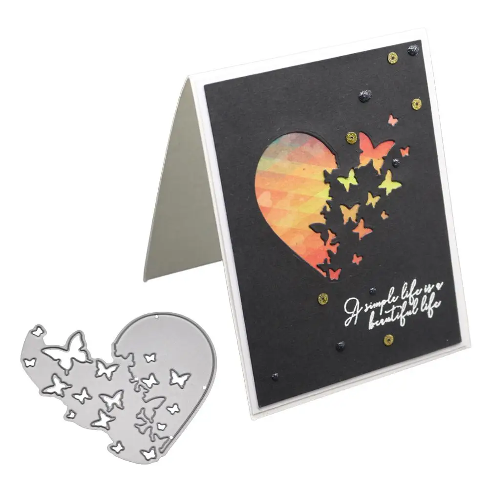 

Adeeing Loving Heart Butterflies Cutting Dies Stencils for DIY Scrapbooking