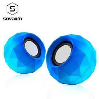 

Mini Computer Speakers Good Sound PC USB Power 3.5mm AUX 1.2m Cable Breathe LED Music Laptop Speaker for Phone for Notebook