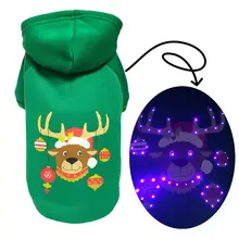 Трансер собачья одежда собаки рубашка домашнее животное щенок встряхивание светильник одежда Рождественский светодиодный 3,29
