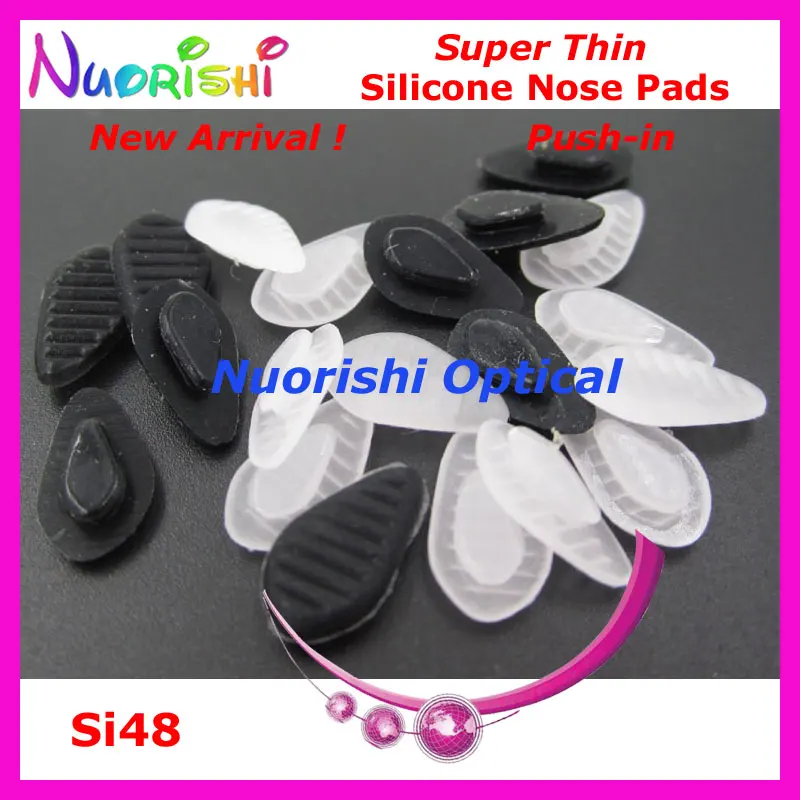 

100pcs Si48 Silicone Small Nose Pads Size 10.5X6.0mm Glasses Eyewear Eyeglass Push-in Nose Pads Accessories free shipping