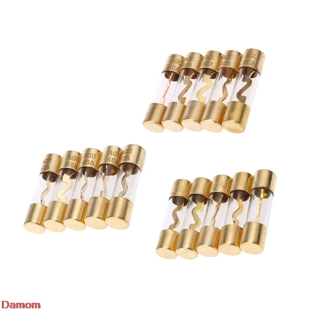 Best Offers 5Pcs Gold Plated Glass AGU Fuse Fuses Pack Car Audio Amp Amplifier Damom Best Offers 5Pcs Gold Plated Glass AGU Fuse Fuses Pack Car Audio Amp Amplifier Damom
