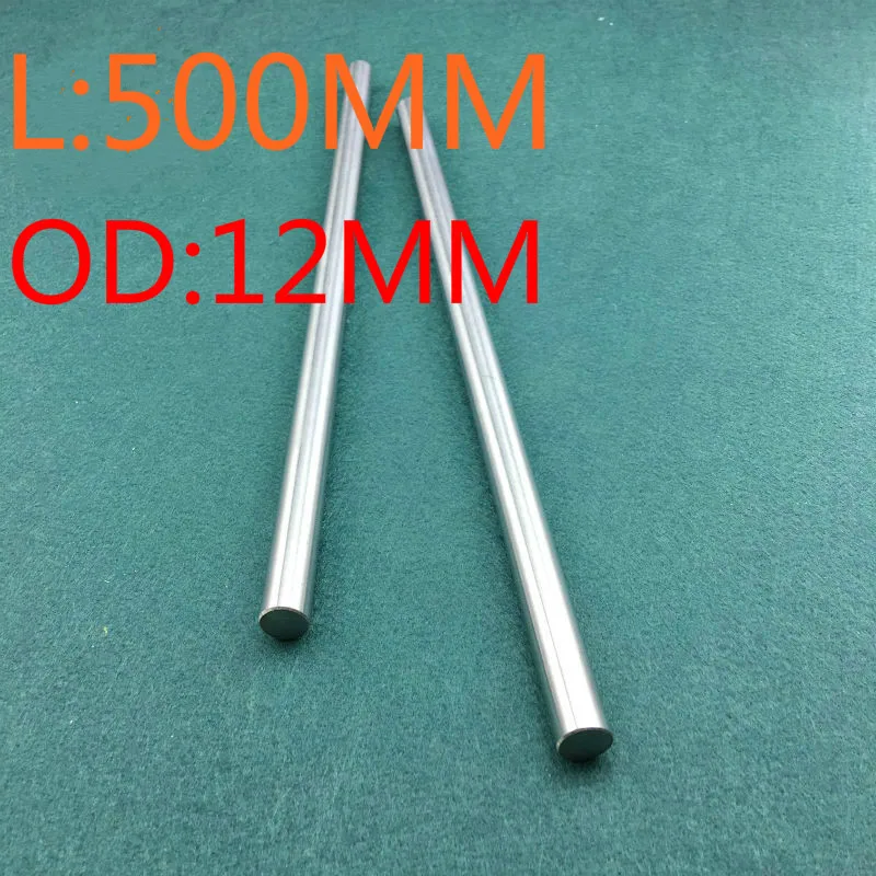 

2 pcs/lot 12mm linear shaft L 500mm chrome plated linear motion guide rail round rod shaft for cnc parts 3d printer parts