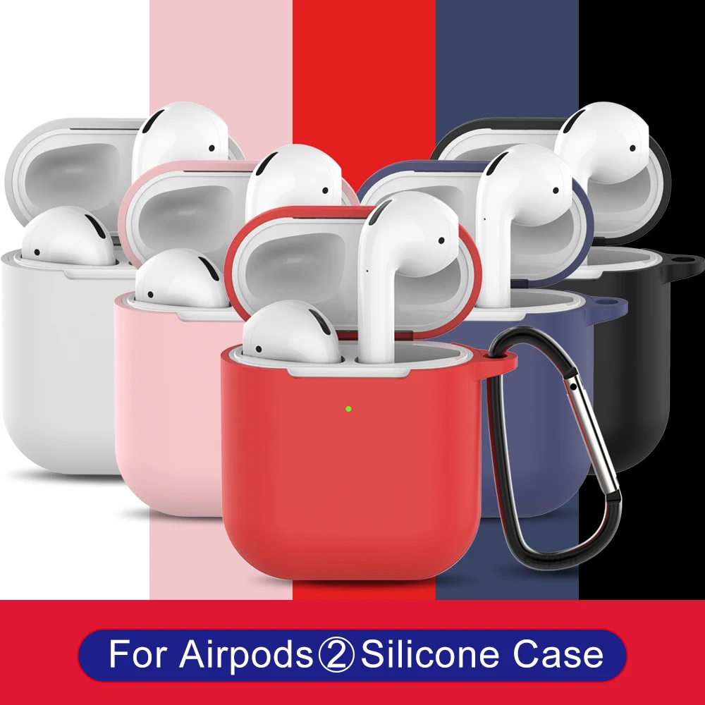 Силиконовый чехол для беспроводных наушников Airpods 2 беспроводной bluetooth-гарнитуры