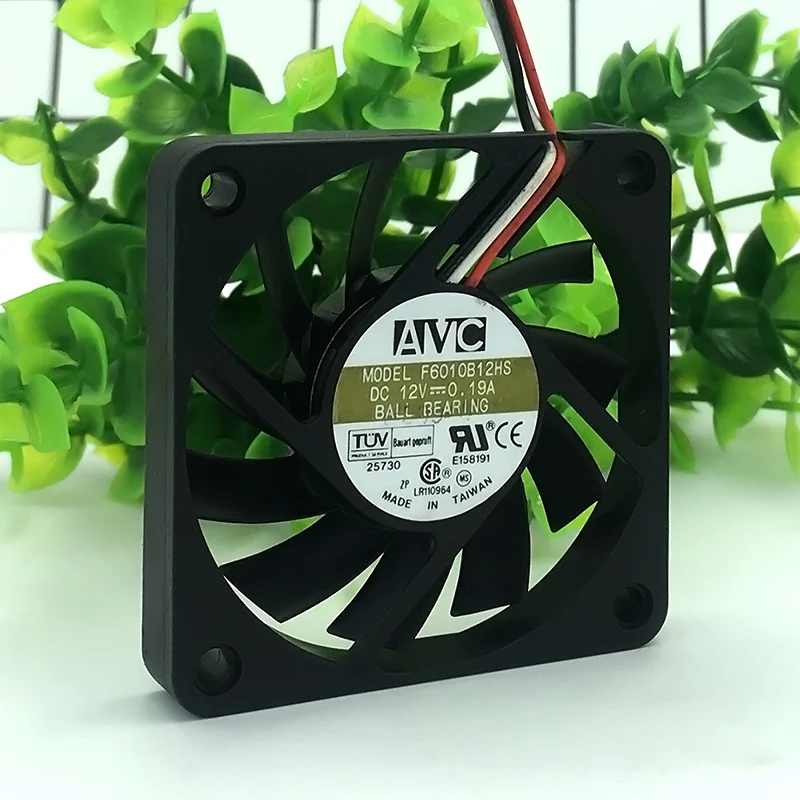 AVC F6010B12HS 12V 0.19A 3 контактный 6010 60x60x10 мм (6 см) Сервер вентилятор